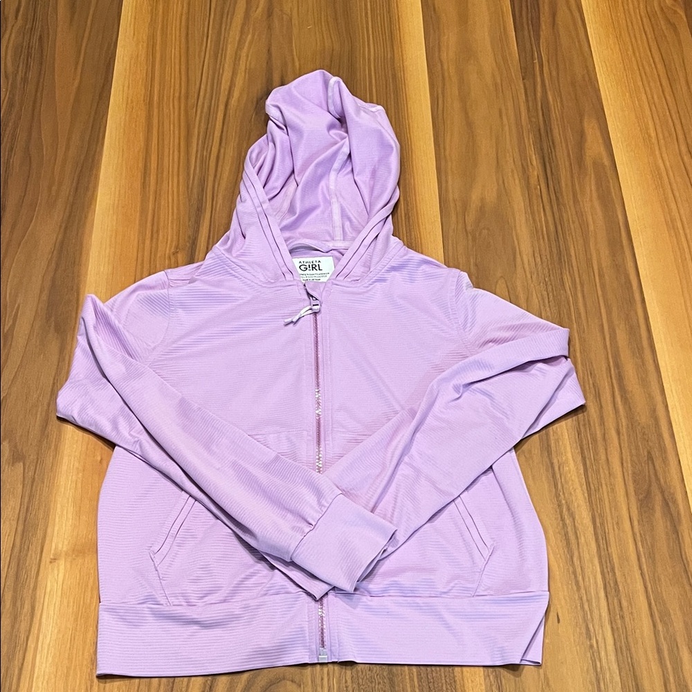 Athleta Girl Lavender Hoodie, size L/12. Good condition.
